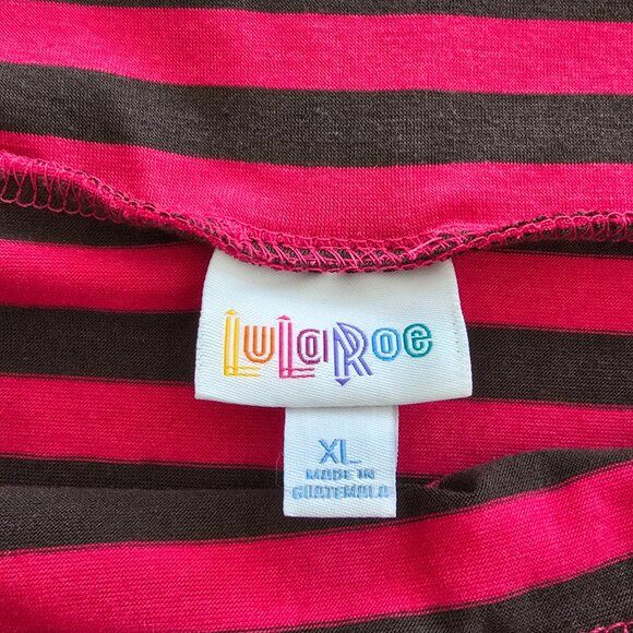 Pink and Gray Stripe Maxi Skirt, Size: XL - Picture 7 of 8